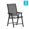 Flash Furniture Paladin Black Outdoor Folding Patio Sling Chair, 2PK 2-TLH-SC-044-BKBK-GG - alternate 9